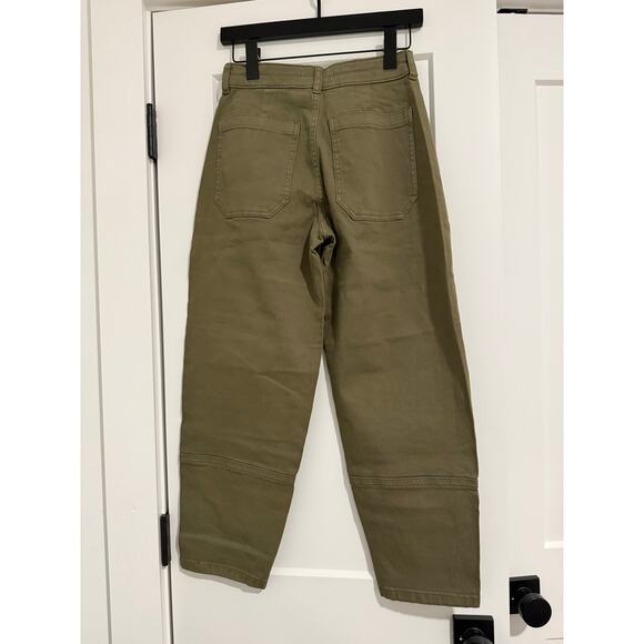 $118 Everlane The Utility Barrel Pant Green - size 0 - Picture 5 of 12